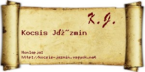 Kocsis Jázmin névjegykártya