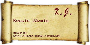 Kocsis Jázmin névjegykártya