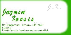 jazmin kocsis business card